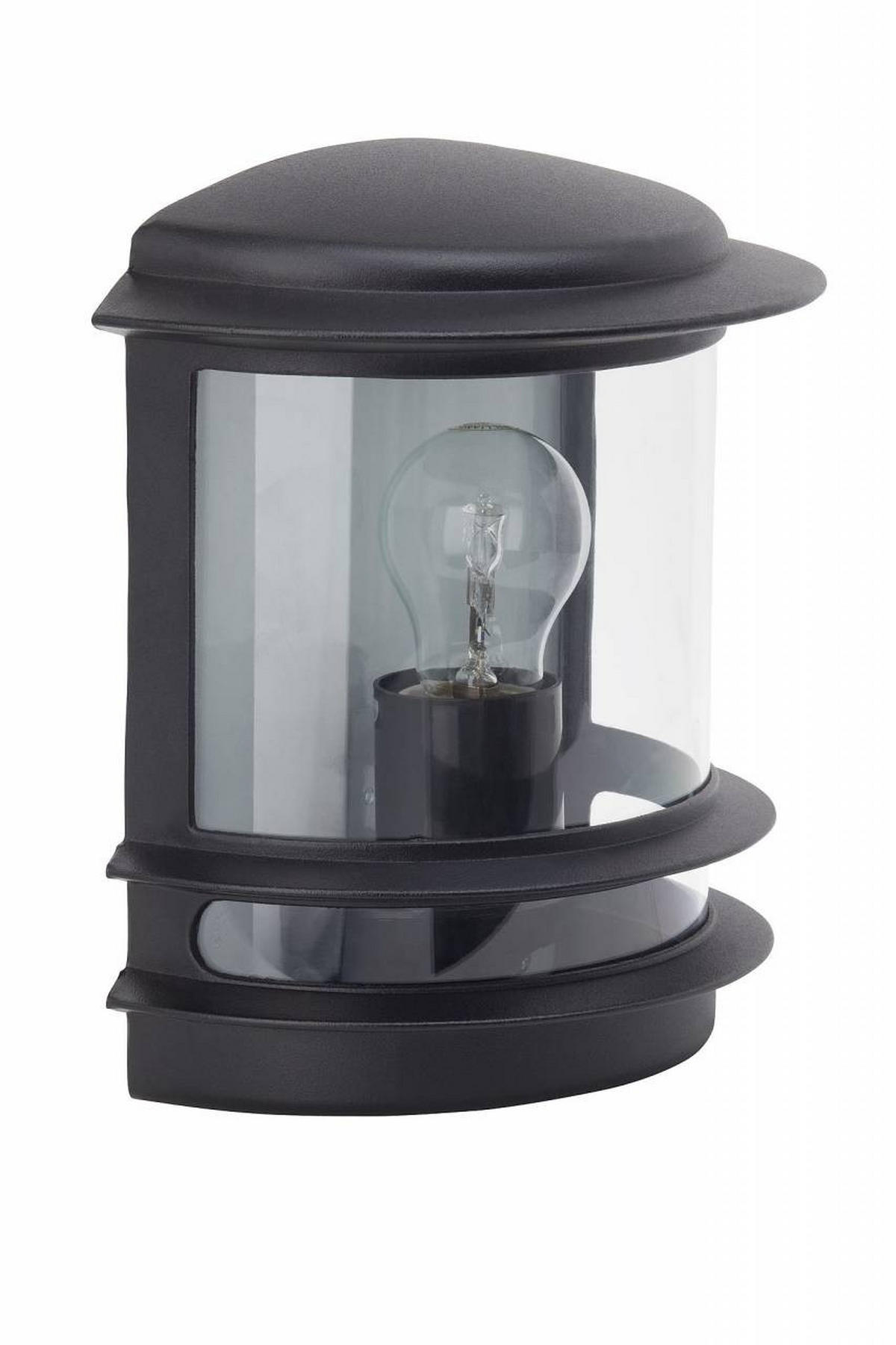 AUSSENWANDLEUCHTE Hollywood 47880/06 - Schwarz, Metall (23.5/24/13cm) - Brilliant