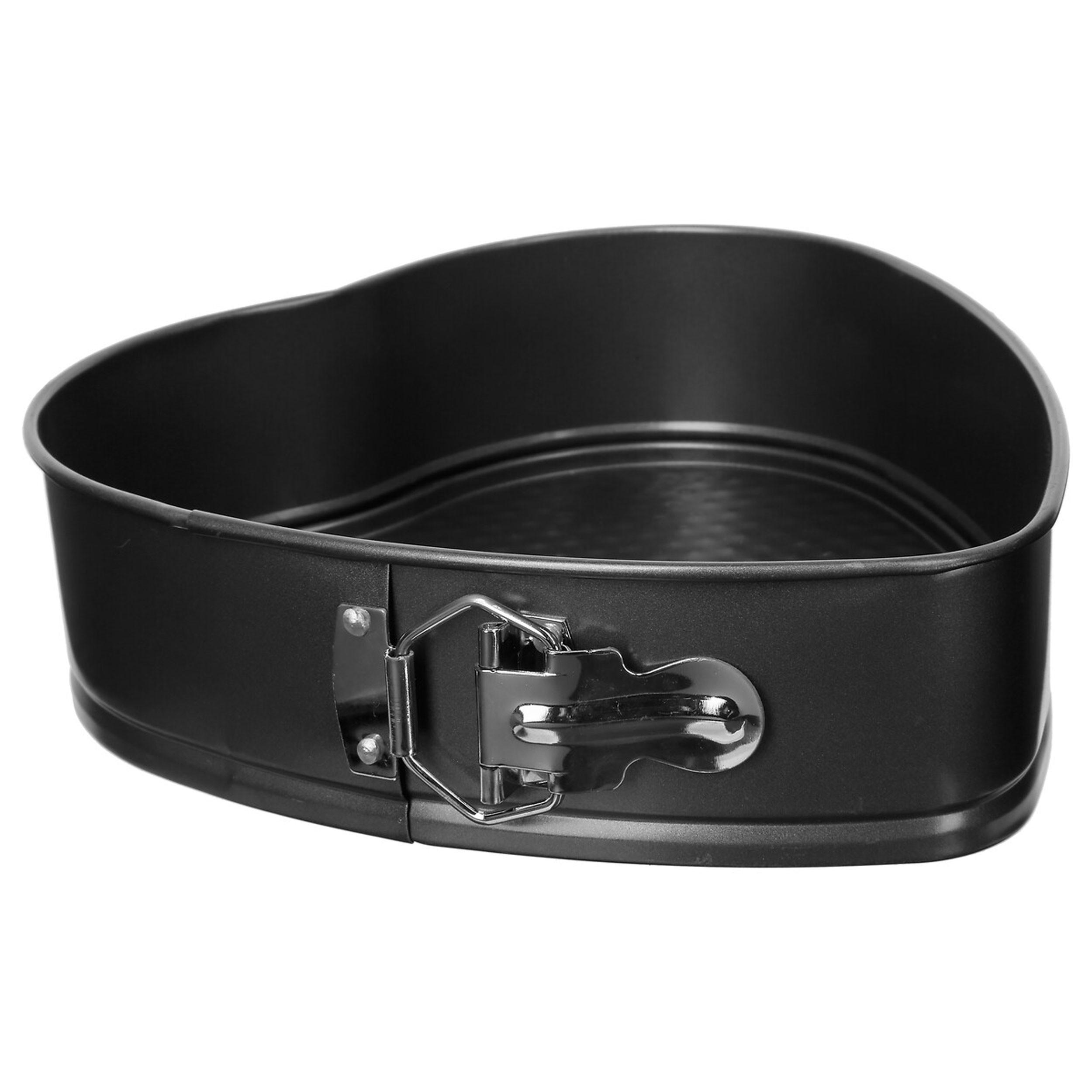 SPRINGFORM Herz, mit Wabenboden, Stahl, Schwarz, 24 cm - Schwarz, Metall (24/6.8/24cm) - 5five Simply Smart