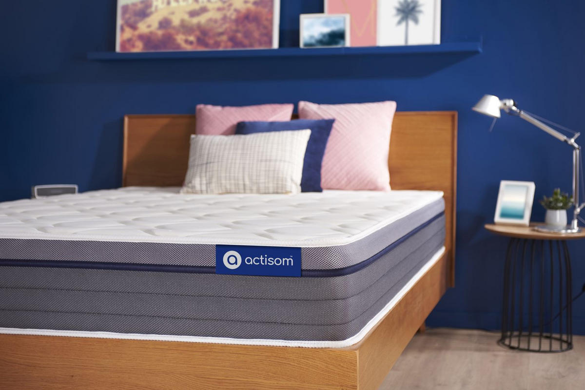 MATRATZE Actiflex zen Taschenfederkern und Memory-Schaum 120 x 200 cm h1 - Weiß, Textil (120/200cm) - ACTISOM