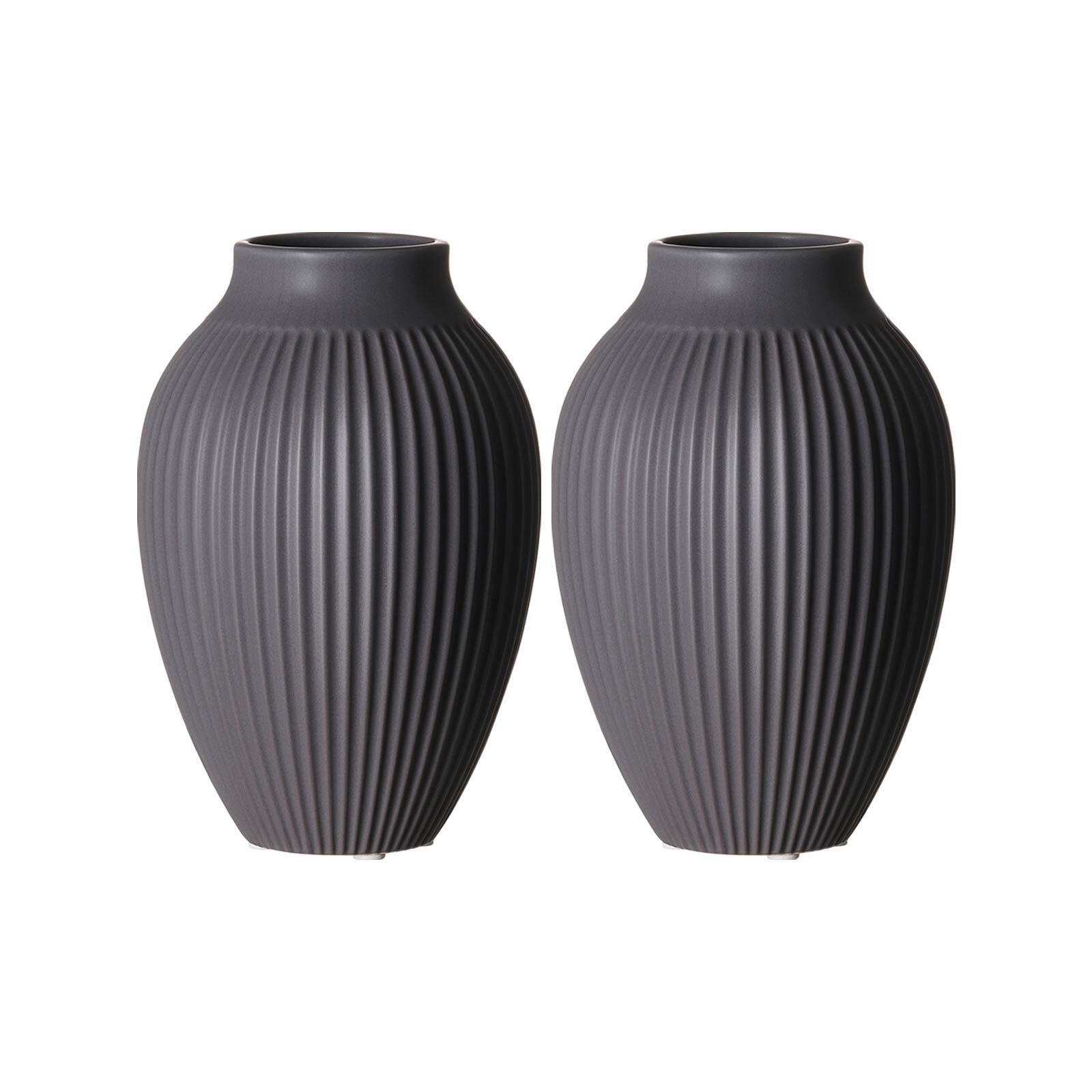 VASEN Alsta Grau 19 cm 2er Set - Grau, Keramik (19cm) - Ritzenhoff Breker