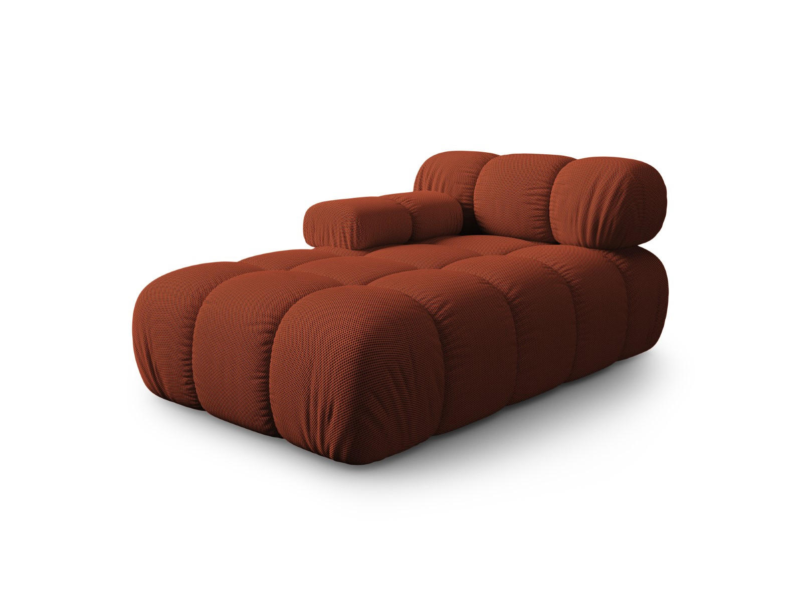 CHAISELONGUE links Bellis aus 3D-Stoff ziegelstein - Orange, Textil (94/70/155cm) - Micadoni
