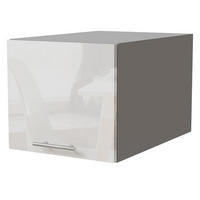 AUFSATZSCHRANK Essen W6B/40 Weiß Hochglanz / Grau Matt 40 / 59 / 36cm - Weiß Hochglanz/Grau, Holz/Holzwerkstoff (40/59/36cm) - Feldmann-Wohnen