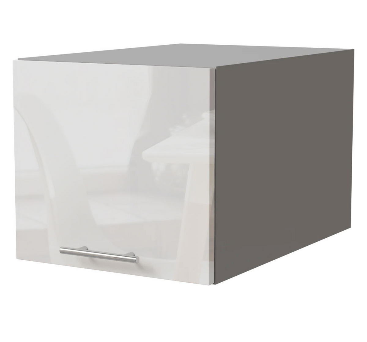 AUFSATZSCHRANK Essen W6B/40 Weiß Hochglanz / Grau Matt 40 / 59 / 36cm - Weiß Hochglanz/Grau, Holz/Holzwerkstoff (40/59/36cm) - Feldmann-Wohnen