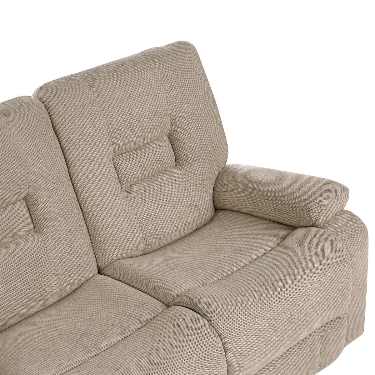 SOFA manuell verstellbar 2-Sitzer Stoff Taupe Bergen - Taupe, Textil (146/101/73cm) - Beliani