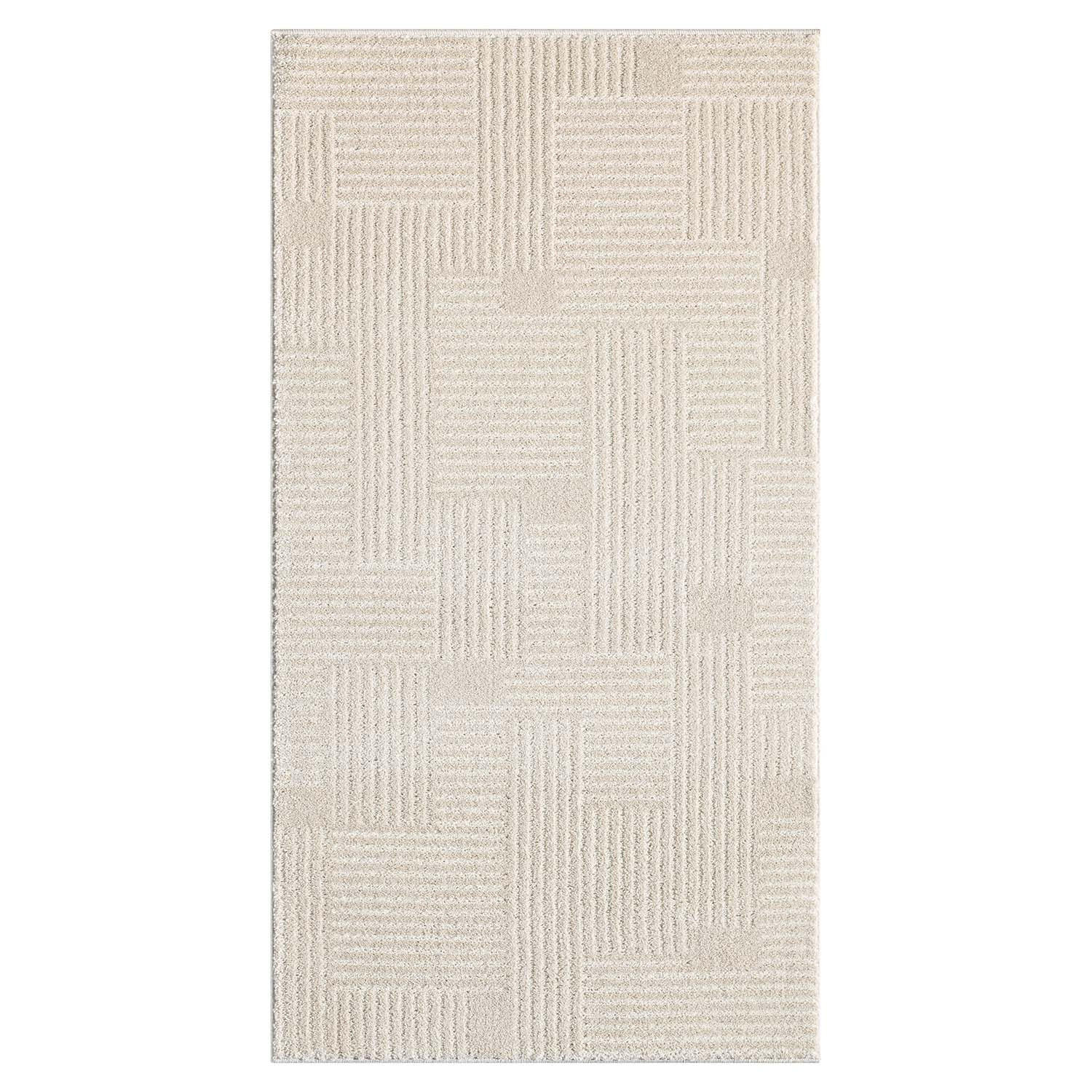 KURZFLOR-TEPPICH Flair 177 Beige 80x150 cm - Beige, Textil (80/150cm) - carpet city