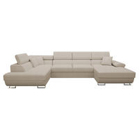 WOHNLANDSCHAFT Cotere Bis Premium, Seite: Links - Beige, Holz/Textil (345/91/202cm) - MIRJAN24
