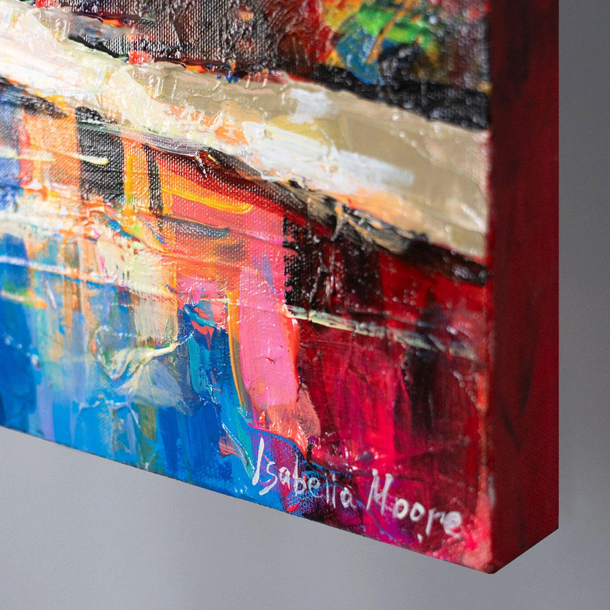 GEMÄLDE Himmlische Entfernungen auf Keilrahmen 115x50 cm - Multicolor, Holz (115/50cm) - YS-art gallery