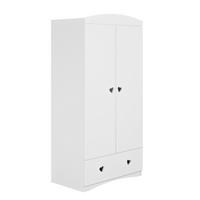 KINDERKLEIDERSCHRANK Julia 36/187/90 - Weiß, Holzwerkstoff (36/187/90cm) - Kocot Kids
