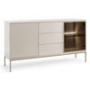 KOMMODE Lagos 154 cm mit drei Schubladen Kaschmir - Kaschmir, Holzwerkstoff/Metall (154/83/39cm) - Ravio