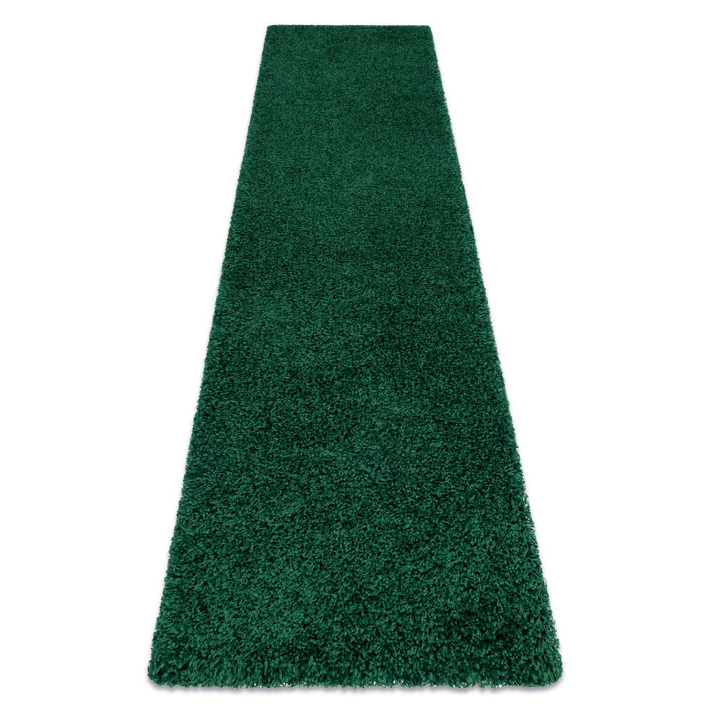rugsX BĚHOUN SOFFI shaggy 5cm láhev zelená - do kuchyně, předsíně, chodby, haly 70/200 cm