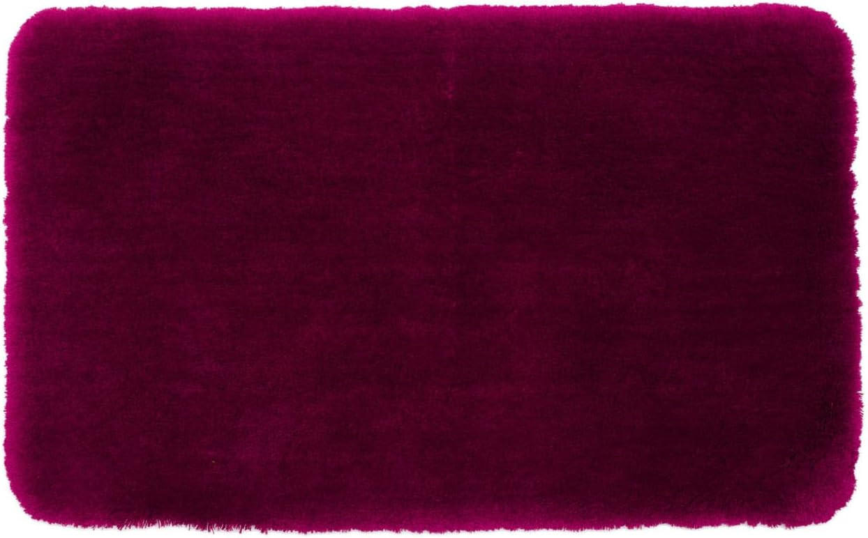 BADTEPPICH Deluxe CYCLAM 70X120CM - Dunkelrot, Textil (120/70cm)