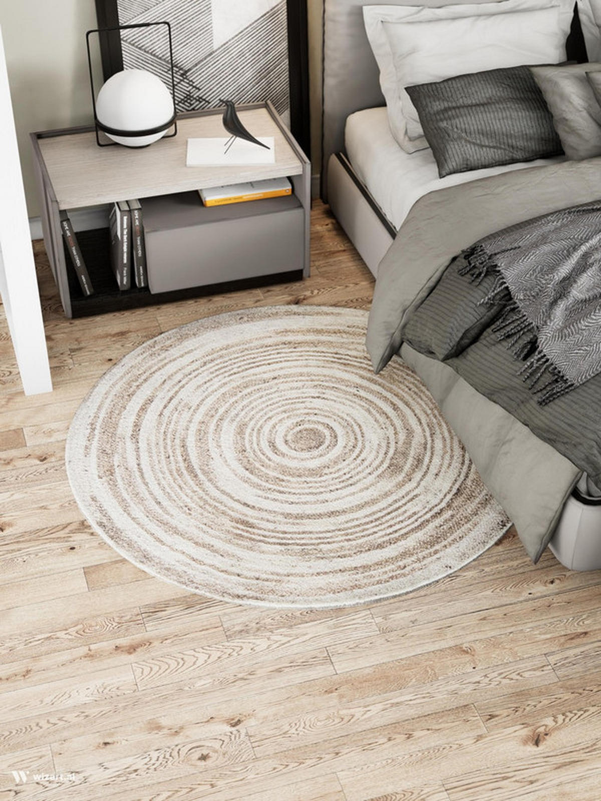 DESIGNTEPPICH Brady Beige 150x150 cm - Multicolor, Textil (150/150cm) - Vercai Rugs