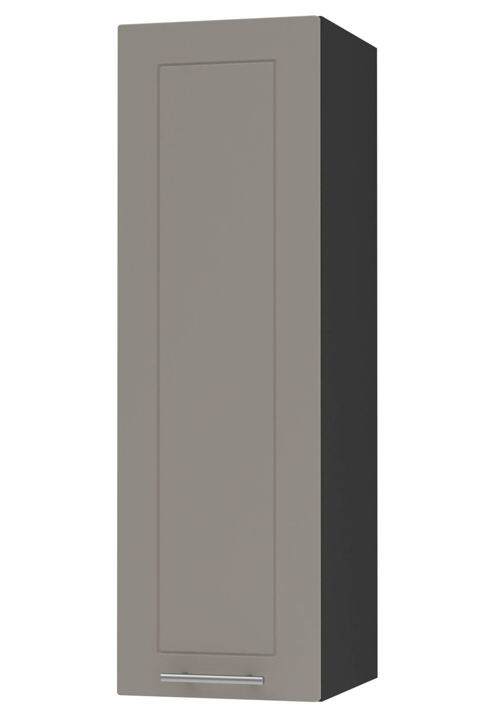 KÜCHENHÄNGESCHRANK Kvantum W4/30 Beige Matt / Schwarz Matt 30 / 32,5 / 96cm - Beige/Schwarz, Holz/Holzwerkstoff (30/96/32.5cm) - Feldmann-Wohnen