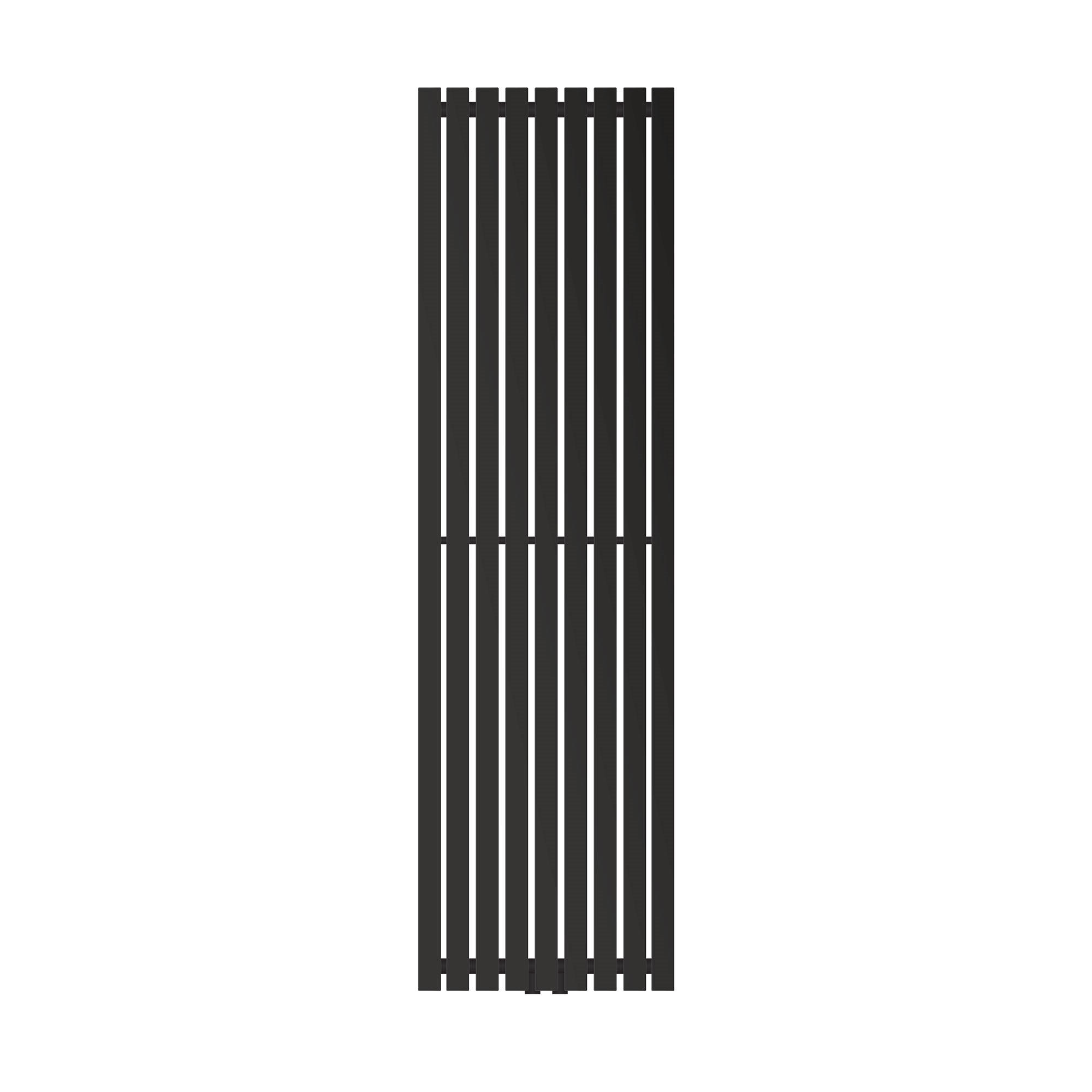 BADHEIZKÖRPER Stella 480x1600 mm Schwarz matt mit Mittelanschluss - Schwarz, Metall (48/160/5cm) - LuxeBath