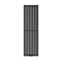 BADHEIZKÖRPER Stella 480x1600 mm Schwarz matt mit Mittelanschluss - Schwarz, Metall (48/160/5cm) - LuxeBath