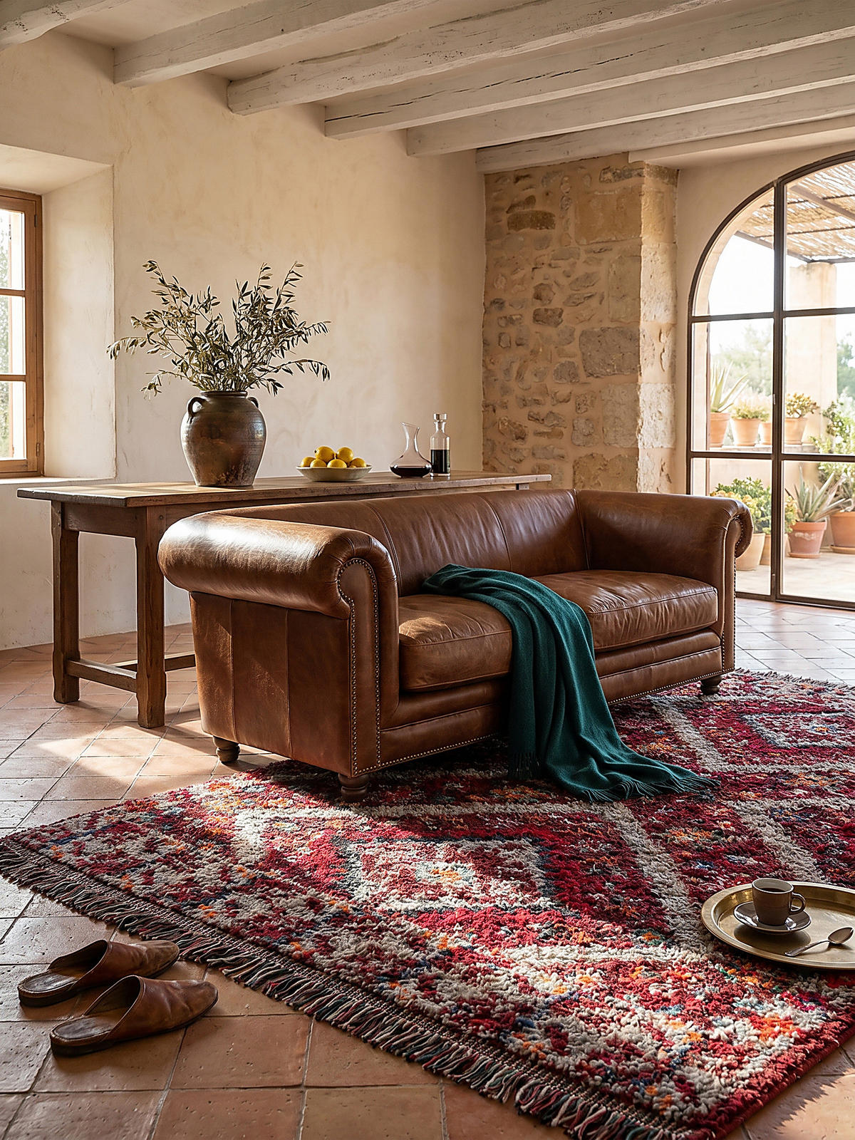SHAGGY-TEPPICH TAFRAUT, im Berber-Stil, Rot, 200 x 300 cm - Rot, Textil (300/200cm) - KADIMA DESIGN
