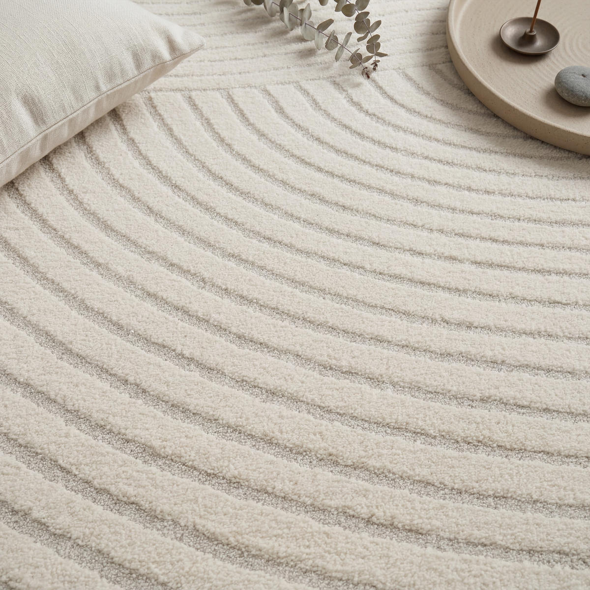 KURZFLORTEPPICH 200/280 cm Aura 701 - Creme, Textil (200/280cm) - Paco Home