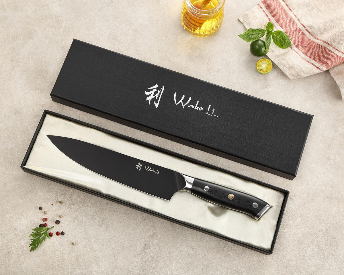 CHEFMESSER 20 cm - Schwarz, Metall (32cm) - Wakoli