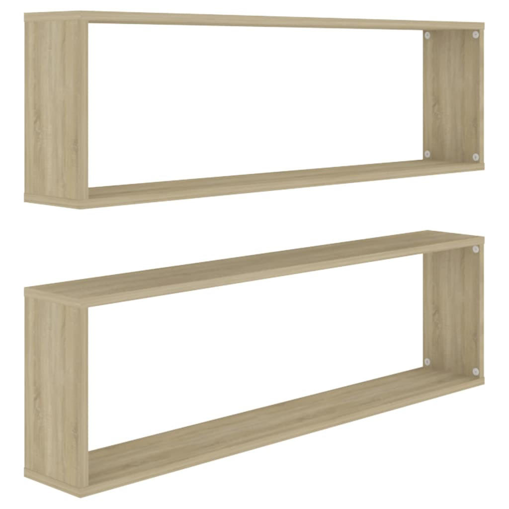 vidaXL Wandregalset Sonoma Eiche 100x30x15 cm