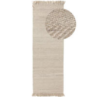 VLNĚNÝ běhoun Lars Krémová 70x200 cm - béžová, textil/přírodní materiály (70/1cm) - KUNSTLOFT
