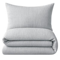 MUSSELIN-BETTWÄSCHE 135x200 Uni - Bettbezug Bügelfrei aus 100% Baumwolle - Einfarbig Hellgrau - Hellgrau, Textil (135/200cm) - Carpe Sonno