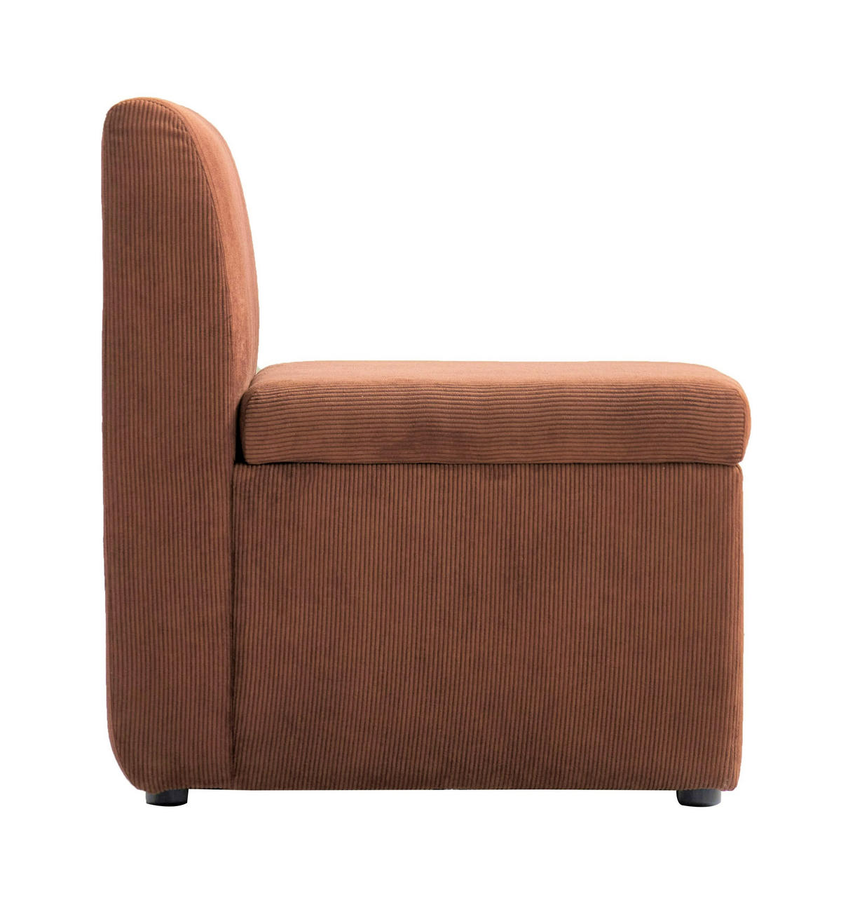 SOFA Samt Terracotta - Terra cotta, Textil (60/68/60cm) - Nordlys