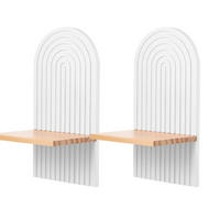 WANDBOARD Aus Holz, 2 Stück - Weiß, Holz (18/35/13.1cm) - Kaket