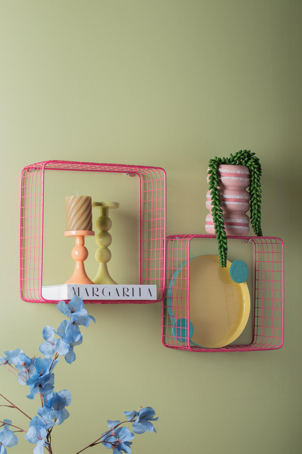 WANDREGAL Reja 35/15/35 cm - Pink, Metall (15/35/35cm) - Present Time