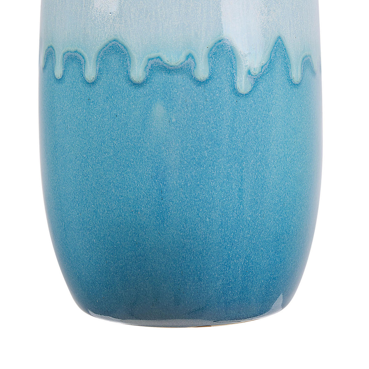 BLUMENVASE Steinzeug weiß Chalcis - Weiß, Stein (25cm) - Beliani