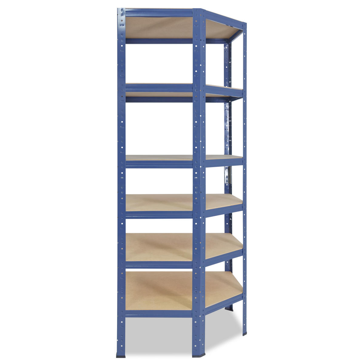 ECKREGAL HOME 200x90x60 cm in blau mit 6 Böden und 145 kg Traglast pro Boden - Blau, Metall (90/200/60cm) - shelfplaza