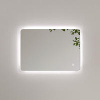 BADSPIEGEL mit Anti-Beschlag Beleuchtung Rechteckig 70/50 cm - Weiß, Glas (50/3/70cm) - EMKE