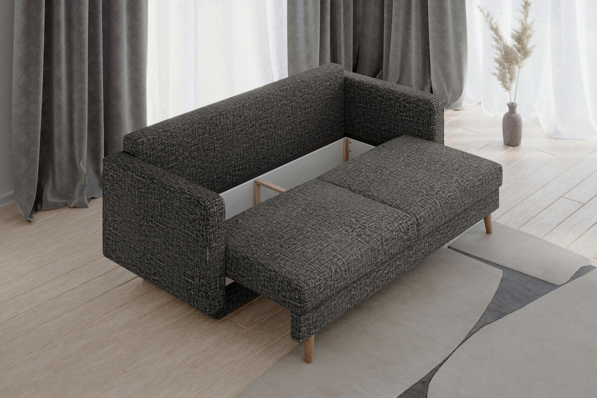 SCHLAFSOFA - Marbella - Anthrazit (IMO 60) - Anthrazit, Holz (230/90/97cm) - Möblo