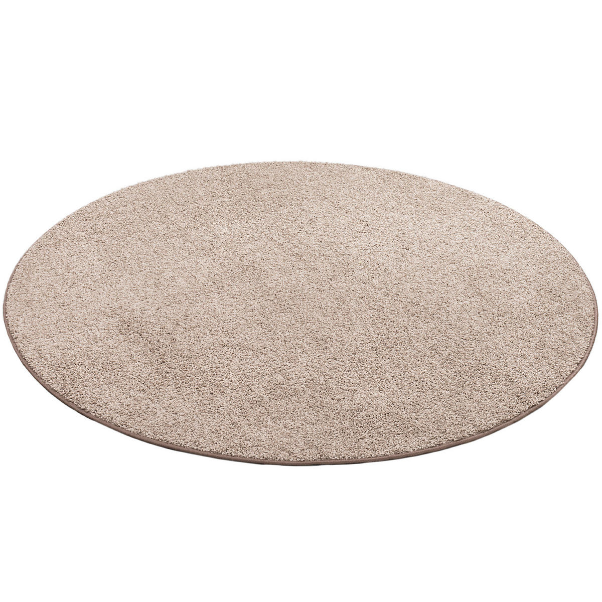 HOCHFLOR VELOURS TEPPICH MONA RUND - Taupe, Textil (200/200cm) - Snapstyle