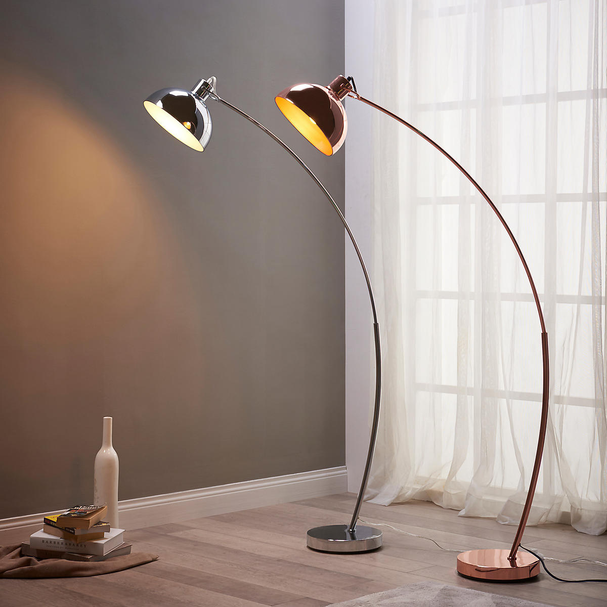 BOGENLEUCHTE Kupfer - Kupferfarben, Metall (153/24.9/153cm) - Teamson Home