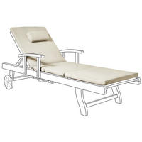 LIEGENAUFLAGE Taupe 58/189 cm Toscana/Java/Amantea Premium - Taupe, Textil (189/5/58cm) - Beliani