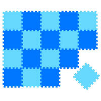 SPIELMATTE ab Null - 180/90/1 cm Puzzlematte Blau - Blau, Kunststoff (30/30cm) - Littletom