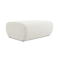POUF Chenille Stoff Weiß - Schwarz/Weiß, Kunststoff/Textil (102/40/62cm) - LaMiaSofa