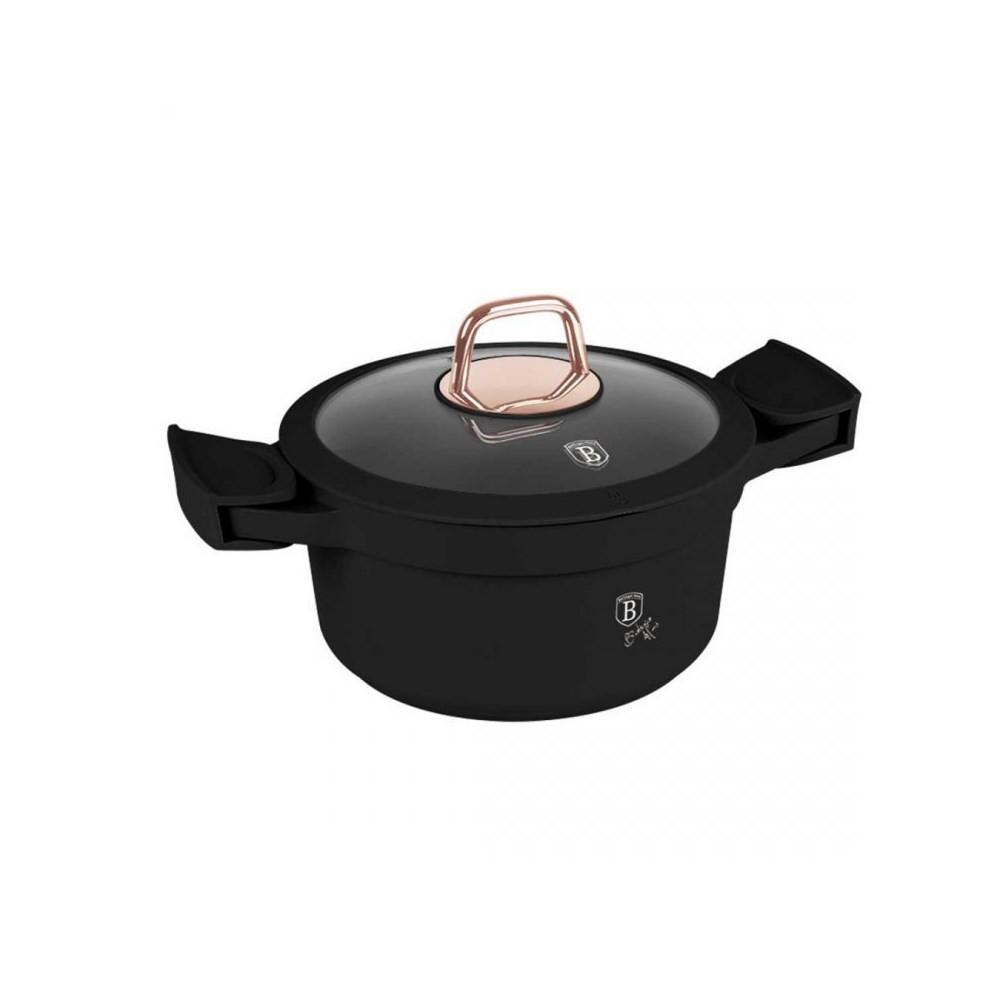 TOPF Schwarz 30/20/10.5 cm BH1456 - Schwarz, Metall (20cm) - Berlinger Haus