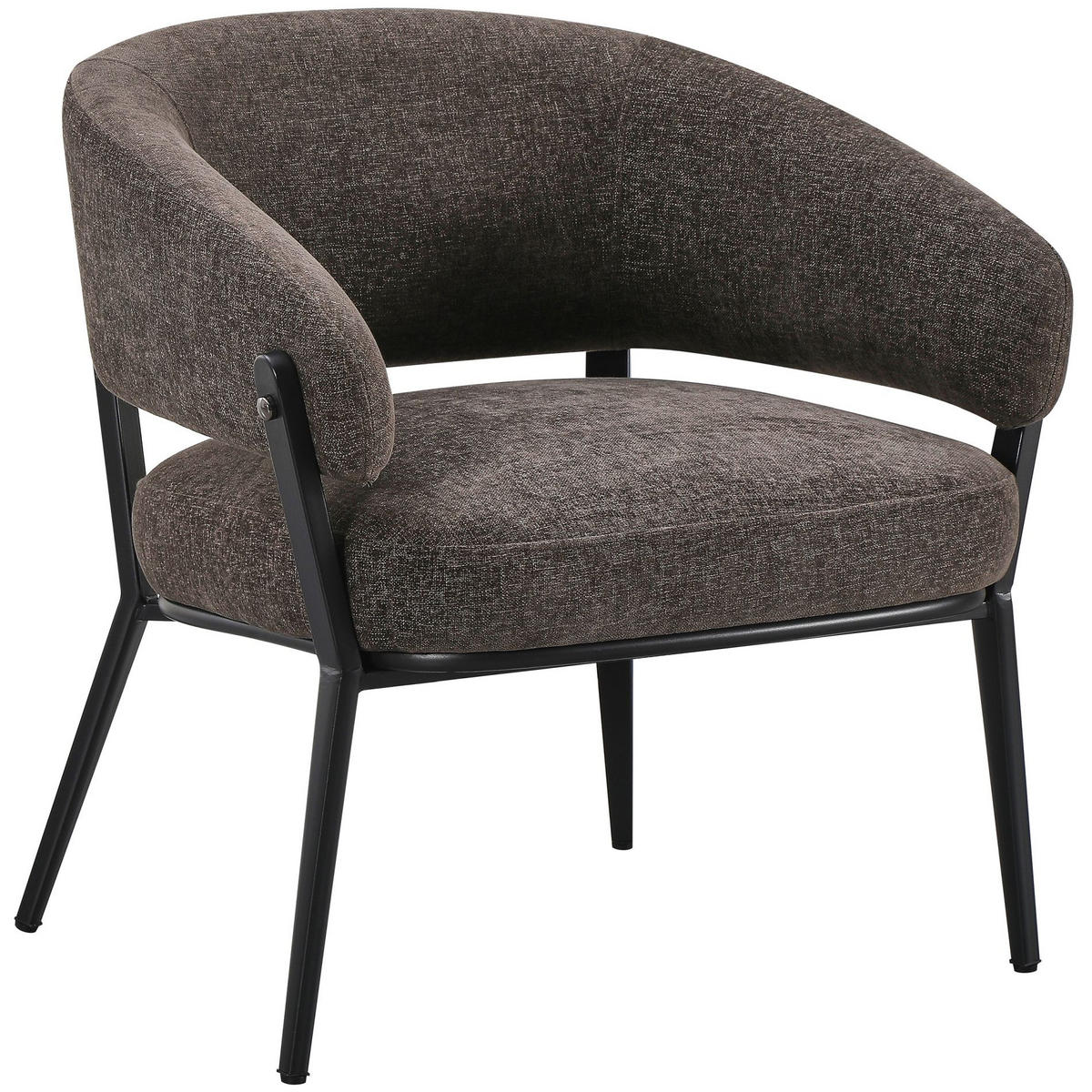 LOUNGESESSEL Symbled Mocca - Schwarz/Braun, Textil/Metall (71.5/80/75.5cm) - Selsey