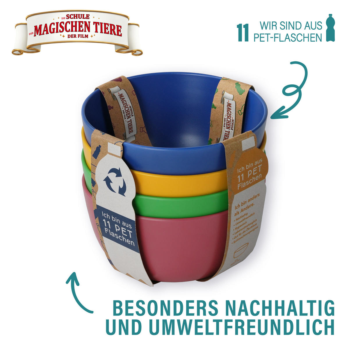 KINDER-SCHÜSSEL Set 4-teilig - Multicolor, Kunststoff (12.6/5.6/13.3cm) - Stoneline