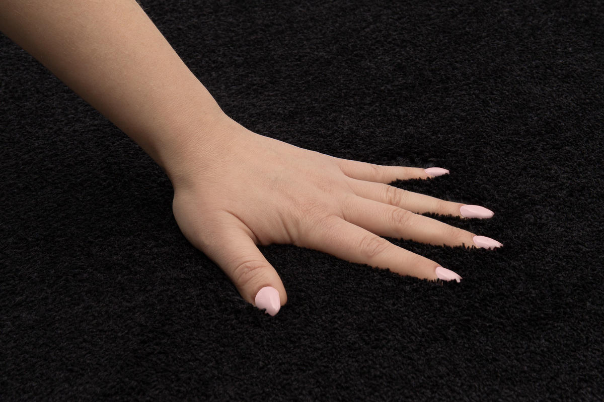 TEPPICH CUDDLE Schwarz 200/290 cm - Schwarz, Kunststoff (200/290cm)