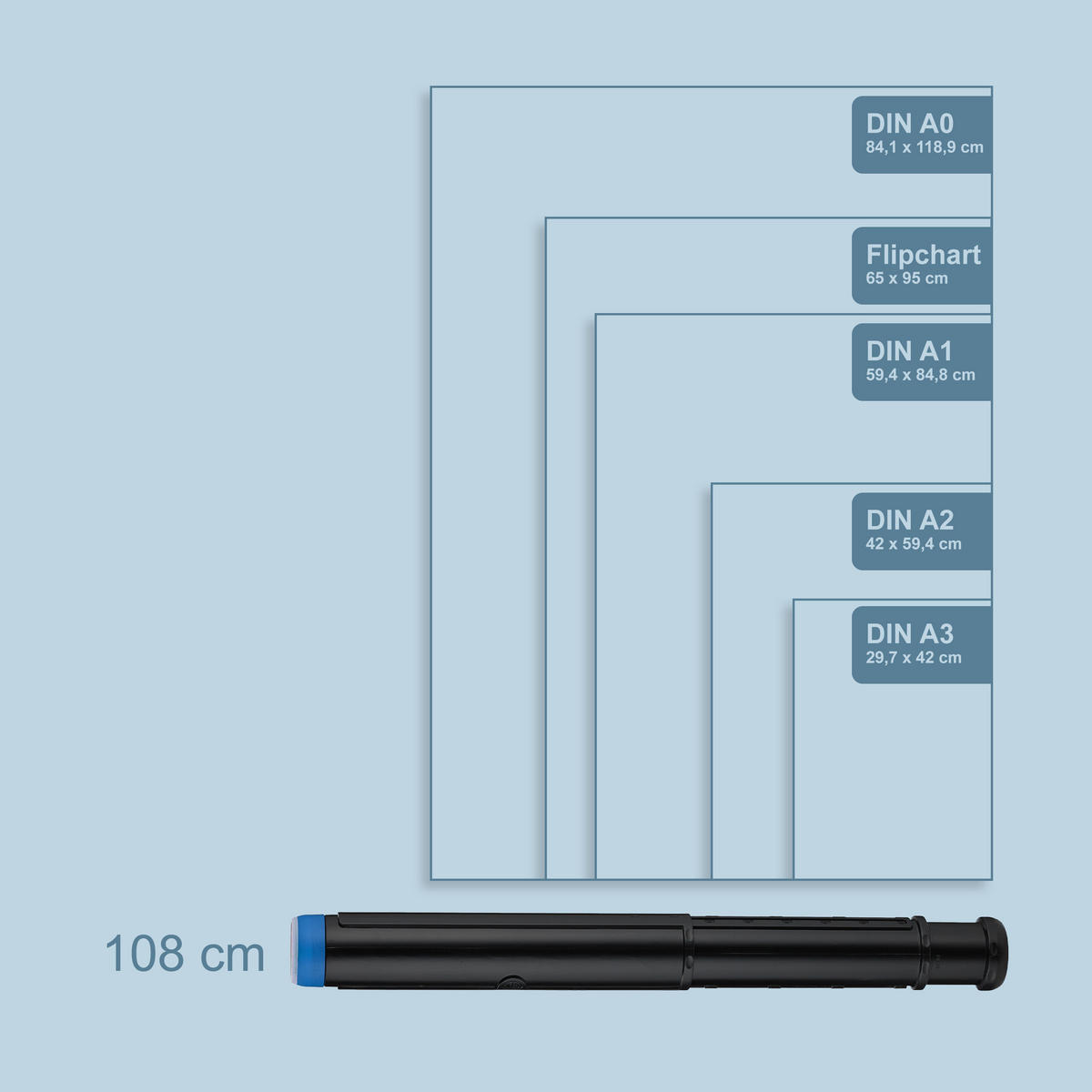 PLAGÁTOVÁ rúrka - čierna, plast (8.5/108/8.5cm) - Relaxdays