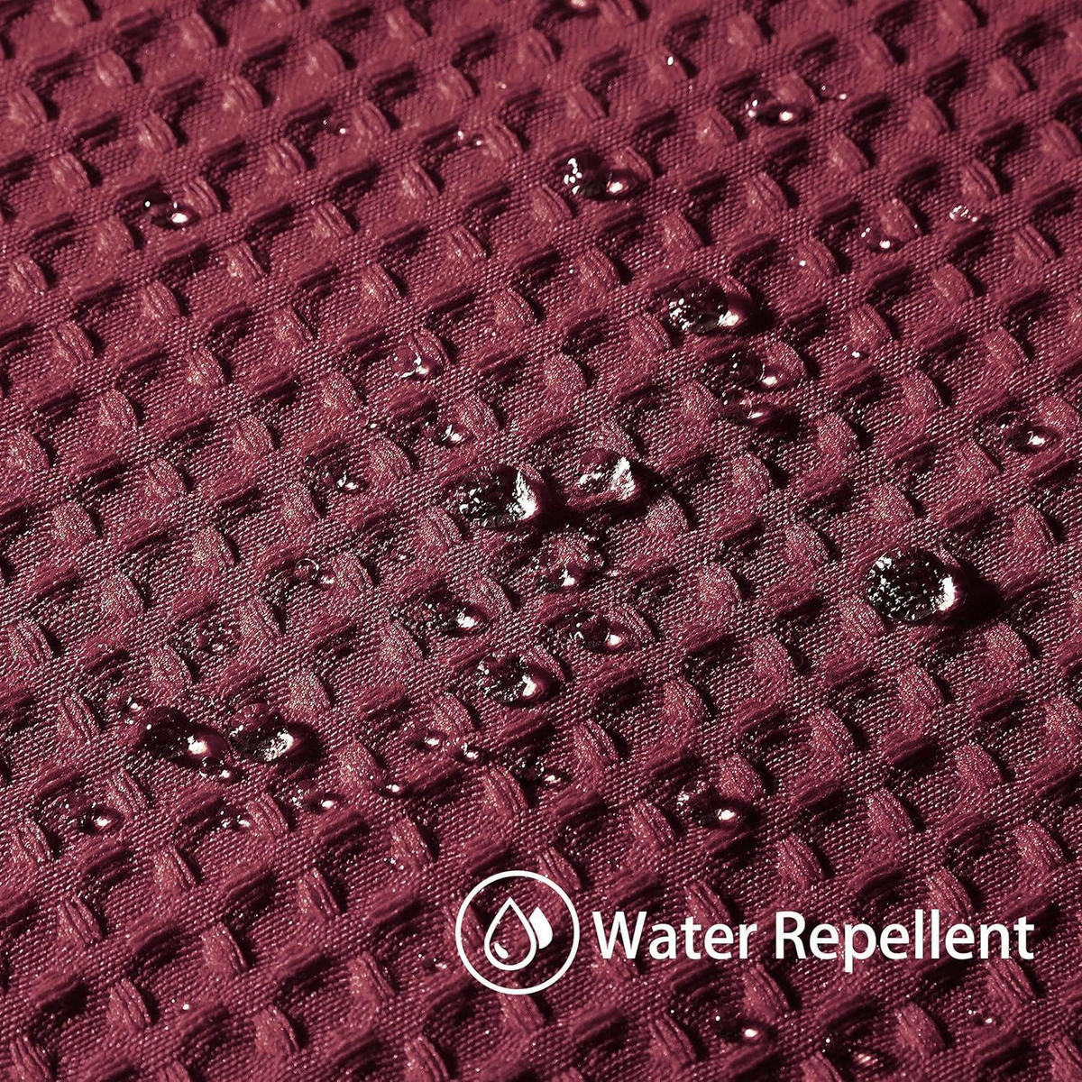 DUSCHVORHANG Waffelstoff 122 x 182 cm Burgunderrot - Bordeaux, Textil (122/182cm)