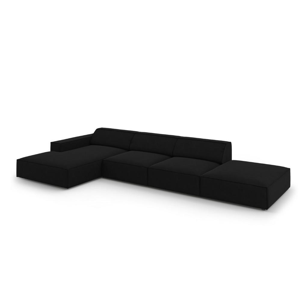 Thumbnail - Micadoni Ecksofa, Schwarz, Textil, 5-Sitzer, L-Form, 341x166 cm, Hergestellt in Europa, Oeko-Tex®, Wohnzimmer, Sofas & C...