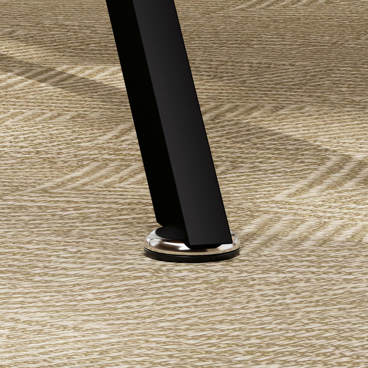 ESSTISCH in Metall，Holztischplatte – 90 cm - Dunkelbraun, Glas/Metall (90/90/78cm) - KOMHTOM