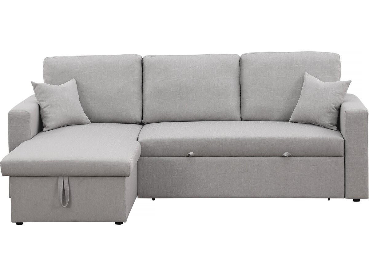 ECKSOFA alain Grau - Hellgrau, Textil (145/221cm) - Habitat Garten