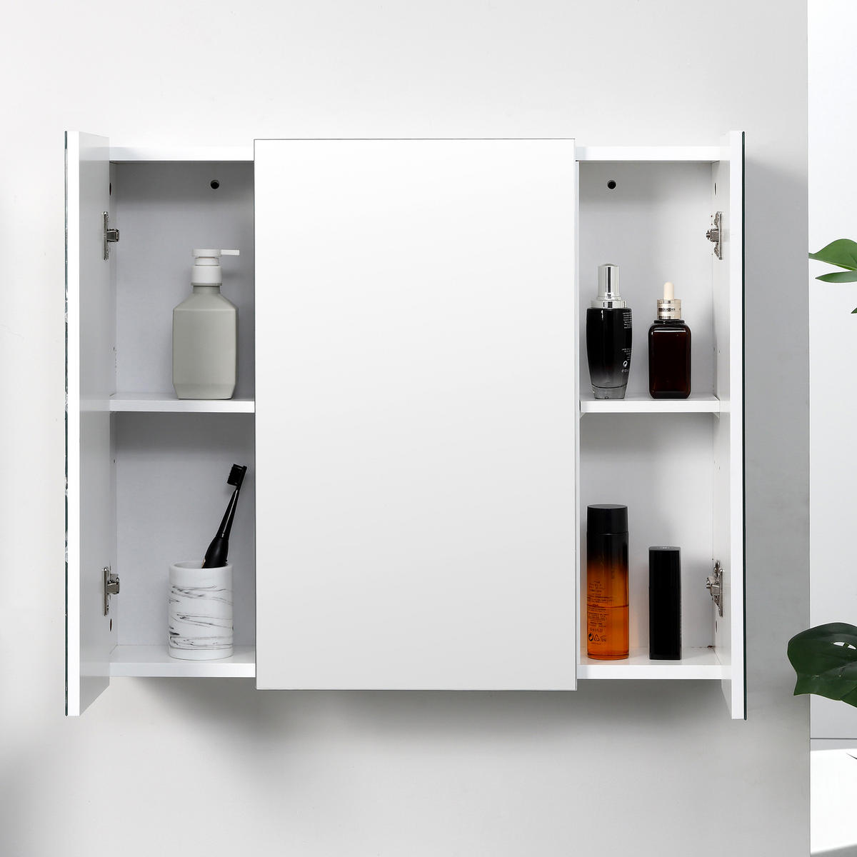 SPIEGELSCHRANK Weiß 70/15/60 cm - Weiß, Holzwerkstoff (70/60/15cm) - PANGIVO
