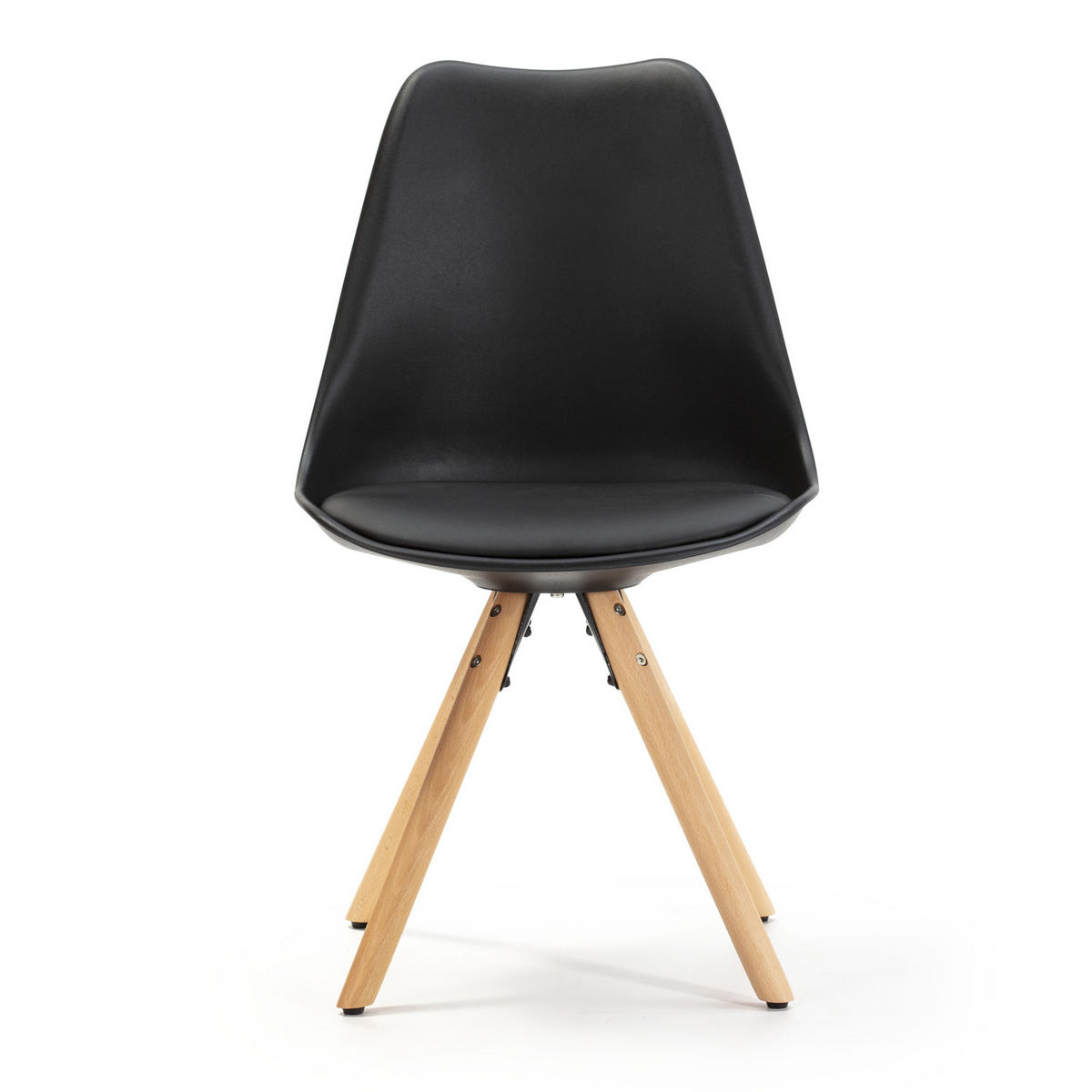 STUHL 2er-Set Jeff Schwarz - Schwarz, Holz/Kunststoff (49/84/54cm) - VS Venta-stock