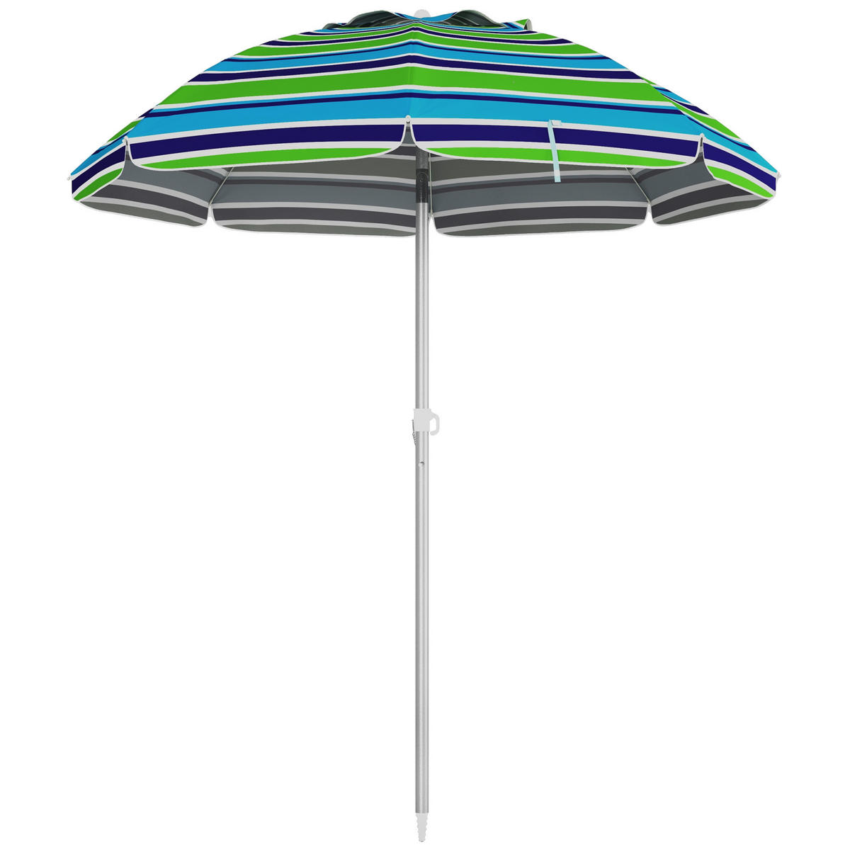 STRANDSCHIRM Polyester Mehrfarbig - Multicolor, Metall (178/178cm) - Outsunny