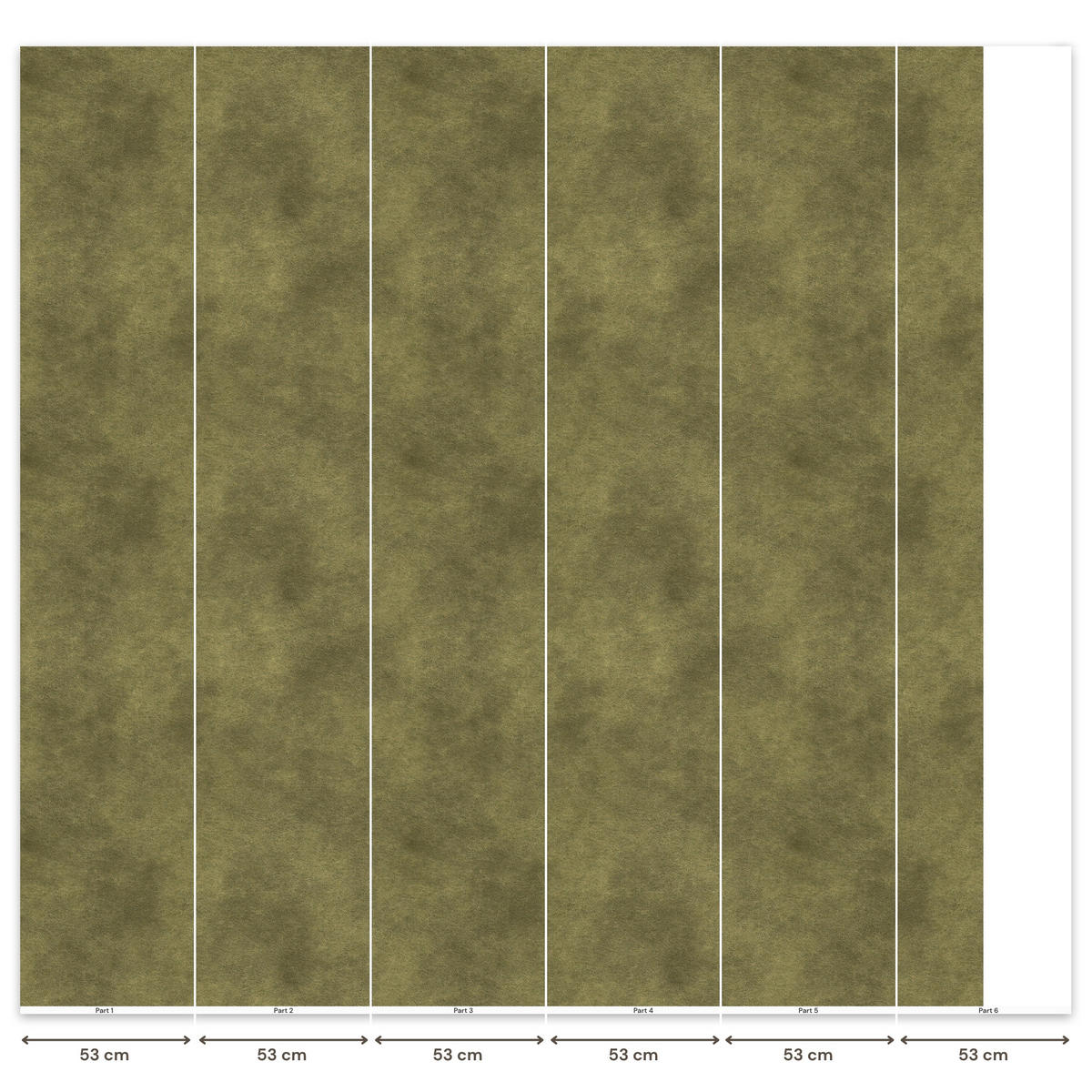 TAPETE - Textur - Abstrakt - Grün - 300x300 cm - Olivgrün, Papier (300/300cm) - OnlyWow